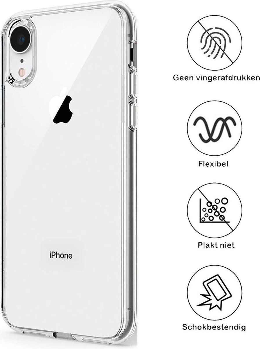 iPhone XR Hoesje - Siliconen - Transparant - Telefoon Hoesje - Case - Duurzaam - Betaalbaar