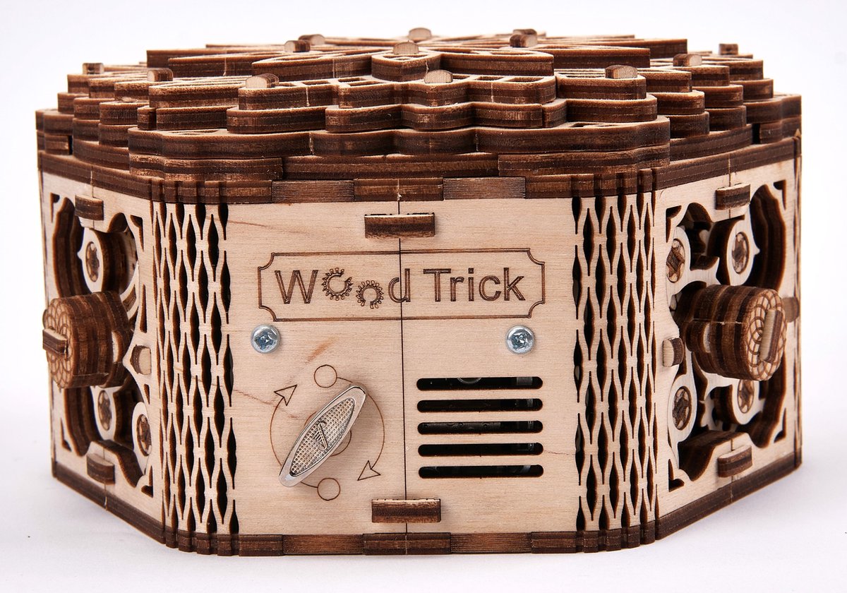 Wood Trick – Modelbouw 3D houten puzzel – Muziekdoos en sieradendoos Mysterieuze bloem - Mystery flower (WDTK045) – 278 stuks - Geen lijm noch verf nodig! — afbeelding 2