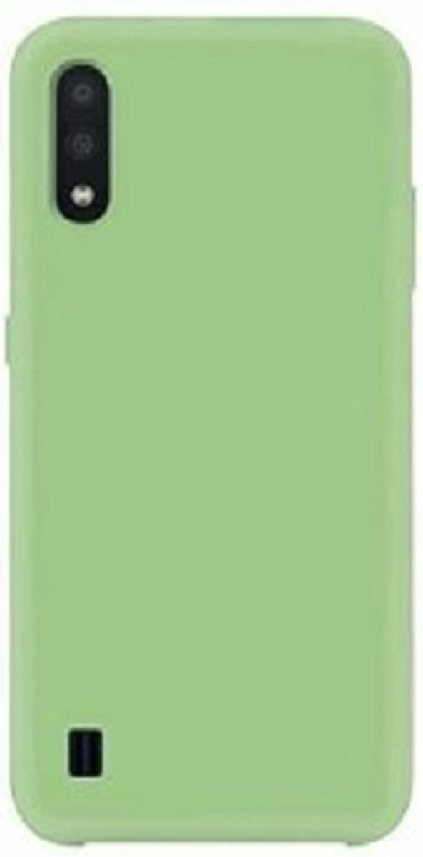 Samsung A01 Siliconen Hoesje Pastelkleur Licht Groen