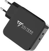 Voltero C100 - USB-C Oplader - GaN Fast Charging - 100W - Snellader voor Apple iPhone, Samsung Galaxy, iPad, Chromebook, MacBook - Zwart