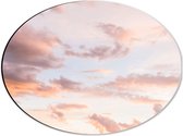 WallClassics - Dibond Ovaal - Pastelkleuren in de Lucht - 40x30 cm Foto op Ovaal (Met Ophangsysteem)