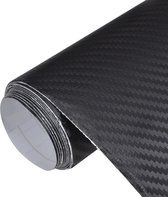 2x Autofolie - carbon look - waterbestendig - 3D - zwart - hecht goed aan - milieuvriendelijk - 100 x 150 cm