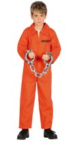 Fiestas Guirca Verkleedpak Gevangene Junior Oranje Maat 110/116