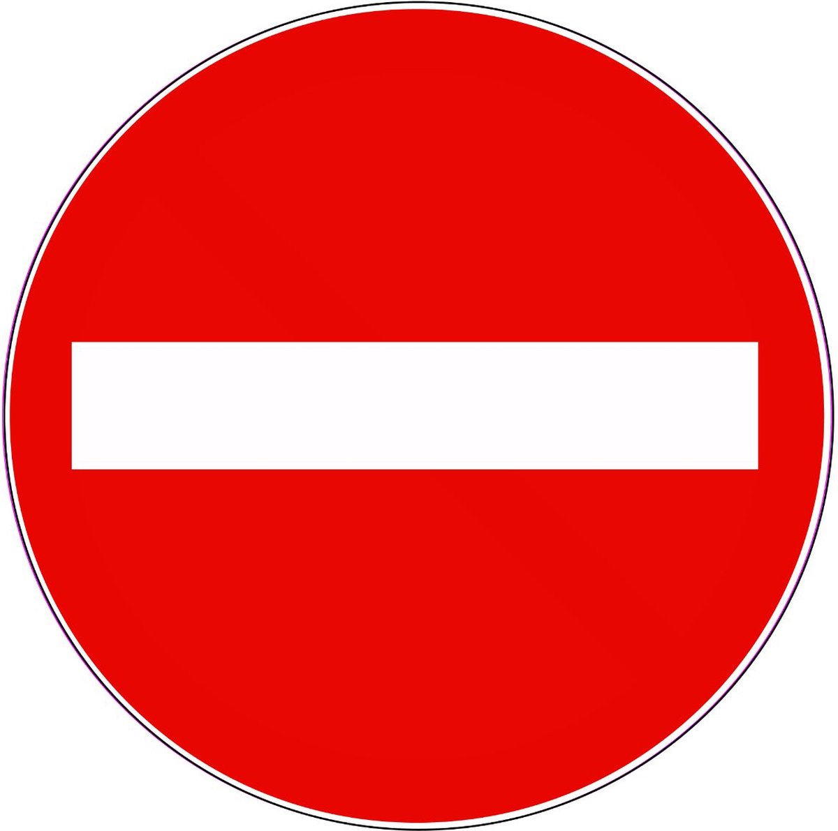 Verboden in te rijden sticker 20cm - Sticker niet inrijden - Verbodssticker - Sticker voor binnen en buiten