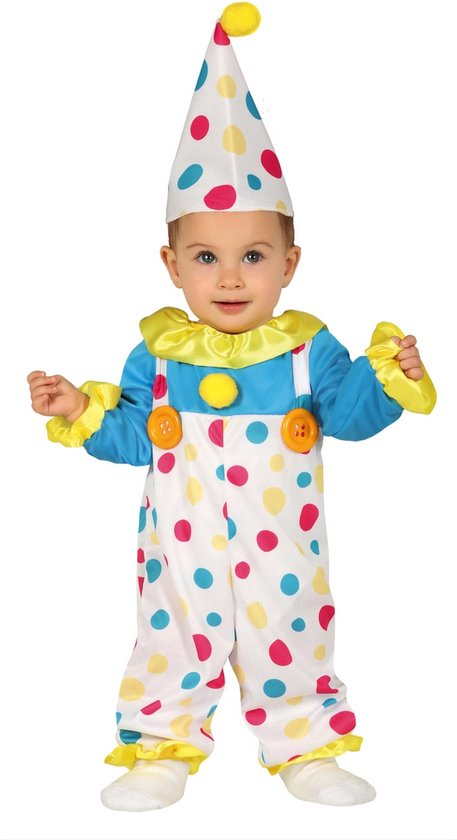 FIESTAS GUIRCA, SL - Déguisement de clown à pois pastel pour bébé - 80/86 (6-12 mois) - Déguisements enfants