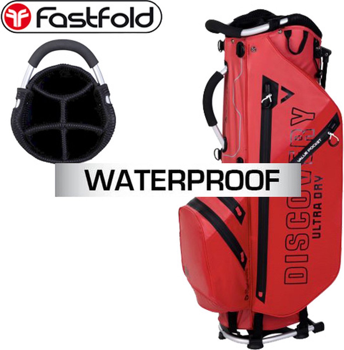 Fastfold Discovery Waterproof Hybrid Standbag, rood/zwart
