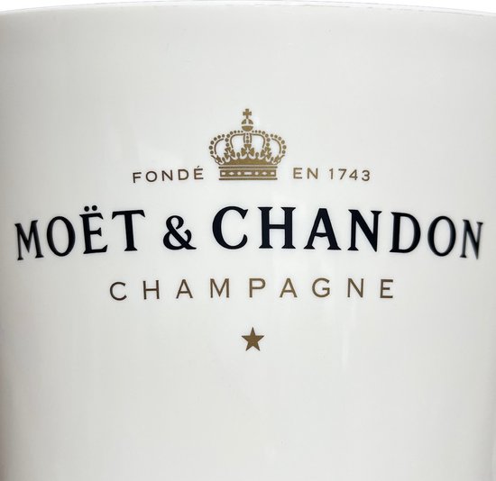 Moët & Chandon Ice Imperial wijnkoeler incl. 2 glazen |  Ice bucket inclusief 2 witte glazen | Luxe Wijnkoeler en Champagneglas | ijsemmer en champagneglas | - Moët & Chandon
