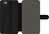 Bookcase Geschikt voor iPhone SE 2020 telefoonhoesje - Grijs - Kleuren - Effen - Met vakjes - Wallet case met magneetsluiting