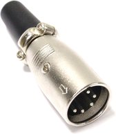 BeMatik - XLR 5-pins mannelijke metalen connector