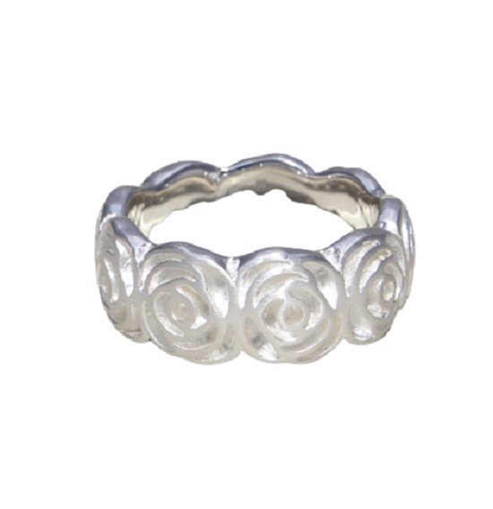 Schitterende Zilveren Ring Roos 19.00 mm. (maat 60) model 19 Carmen | Aanzoeksring | Damesring