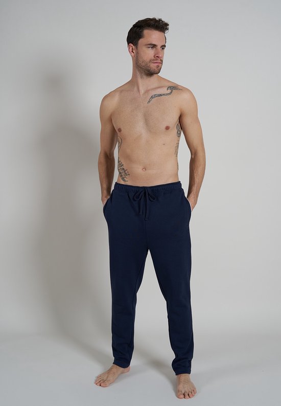 BUGATTI heren pyjama- of loungebroek - donkerblauw - Maat: XL