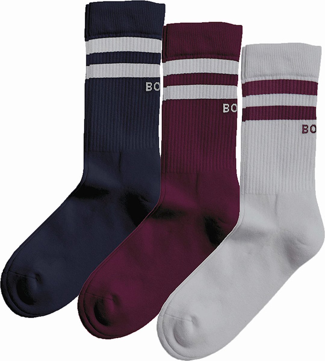 Björn Borg core 3P sokken stripe multi - 41-45 | bol.com