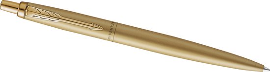 Parker Jotter XL balpen - medium punt - blauwe inkt - monochroom matgoud - incl. geschenkdoos