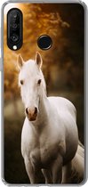Geschikt voor Huawei P30 Lite hoesje - Paard - Licht - Zon - Siliconen Telefoonhoesje