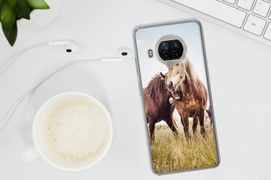 Coque Xiaomi Mi 10T Lite 5G - Paarden - Herbe - Printemps - Coque de téléphone en Siliconen