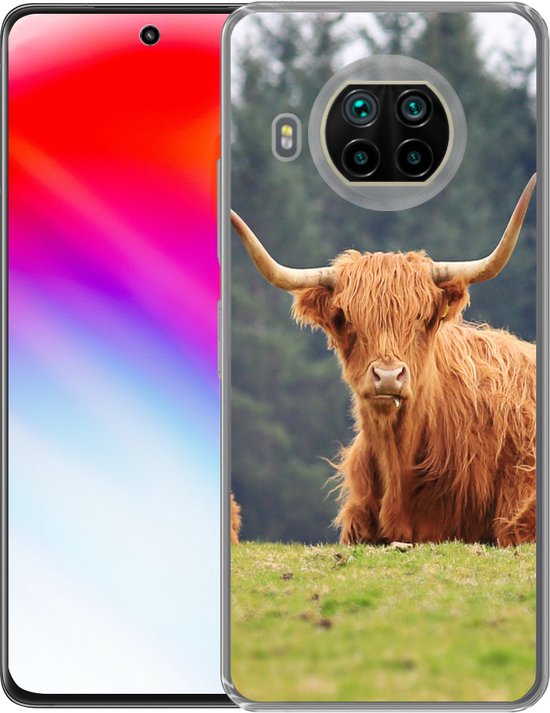 Convient pour la coque Xiaomi Mi 10T Lite 5G - Highlanders écossais - Herbe - Forêt - Étui de téléphone en Siliconen