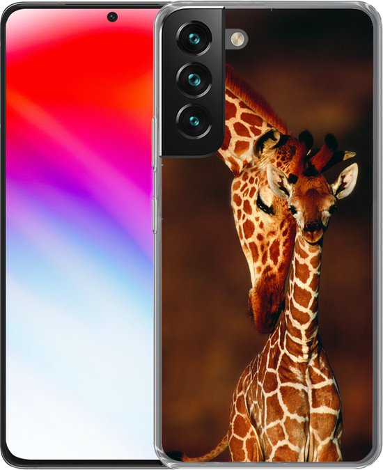 Coque Samsung Galaxy S22 Plus - Girafe - Veau - Portrait - Coque de téléphone en Siliconen