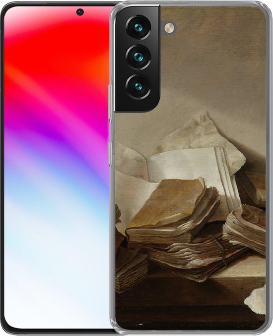 Coque Samsung Galaxy S22 Plus - Nature morte aux livres - Peinture de Jan Davidsz. de Heem - Coque de téléphone en Siliconen