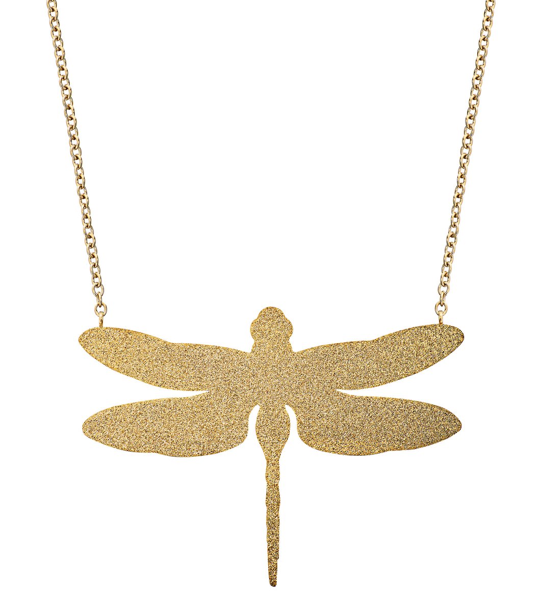 Edblad-Dragonfly-groot-ketting-sparkling-goudkleurig