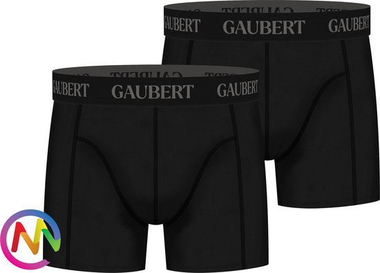 GAUBERT 2 Premium Heren Bamboe Boxershort ZWART-L
