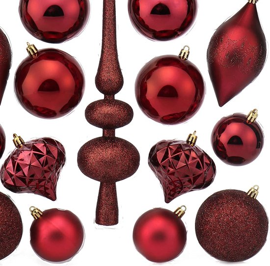 Rode Kerstbal met een diameter van 30 tot 35 cm kopen? Kijk snel