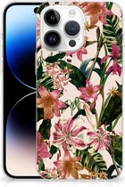 Telefoon Hoesje Geschikt voor iPhone 14 Pro Max Leuk TPU Back Case Bloemen