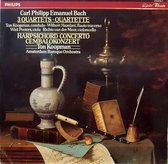 Carl Philipp Emanuel Bach / Ton Koopman, Wilbert Hazelzet, Wiel Peeters, Richte van der Meer, Amsterdam Baroque Orchestra – 3 Quartets . Quartette / Harpsichord Concerto . Cembalokonzert