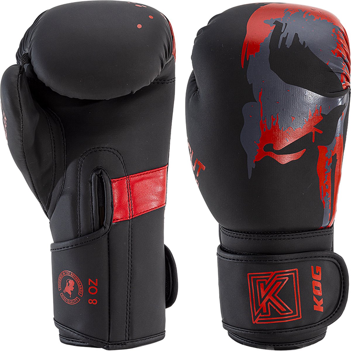 Knockout Gear Bokshandschoenen - Zwart/Rood - 14 oz