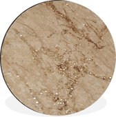 Cercle mural - Aluminium - Marbre - Marron - Motifs - ⌀ 30 cm