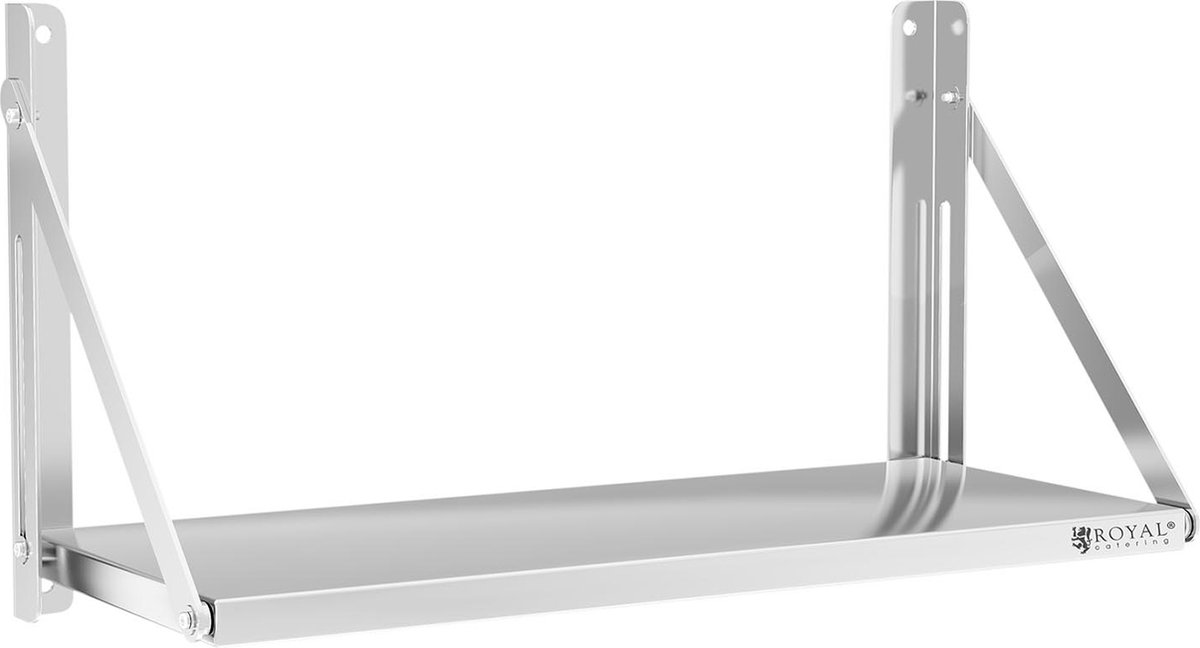 Artikelnaam Wandbord - opvouwbaar - 80 x 30 cm - 40 kg - RVS - Royal Catering