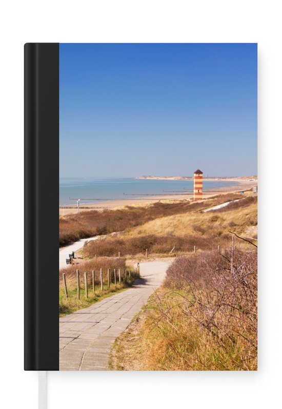 Notebook Am Strand Notitieboek - Schrijfboek - Strand - Zee - Vuurtoren - Nederland ...