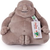 Huggy Buddha Junior (grey) - Zachte knuffel – grijs - 20 x 20 cm