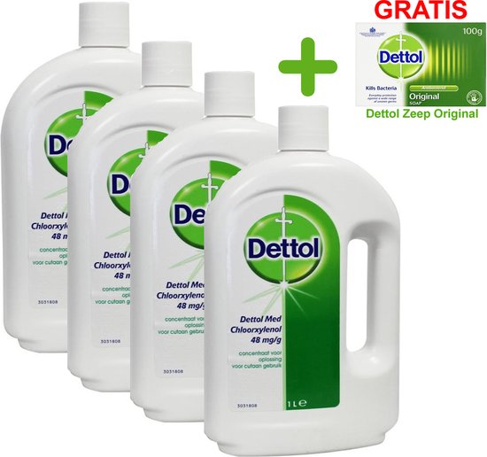 Dettol ontsmetting antiseptische 4 Liter met GRATIS Dettol Zeep ...