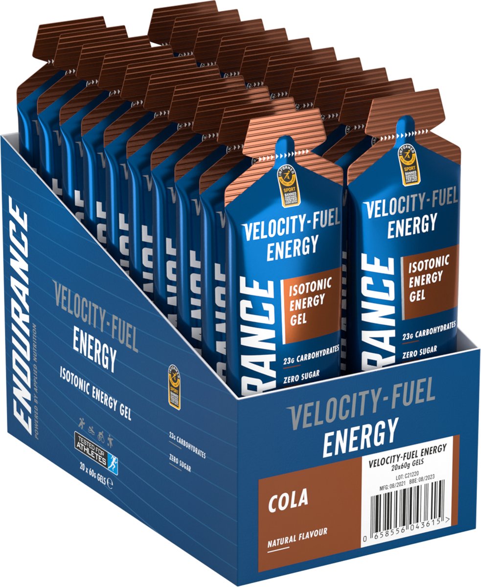 Goedkoopste Applied Nutrition Velocity Fuel Energy - Energiegel - Energygel - Isotone Gels - Cola - 20 gels (20 x 60 ml