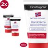 Neutrogena handcrème ongeparfumeerd, Noorse formule, voedende en beschermende crème voor droge en beschadigde handen, 2 x 50 ml