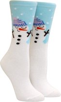 Sokken - Happy socks - Kerstsokken - Sneeuwpop - voor Dames, Heren en Kinderen - Unisex - Kerstkleding - Christmas - Kerst - Sokken - Maat 35-42 - 1 paar
