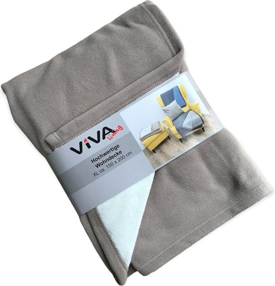 VIVA Living - Fleece deken - 150 x 200cm - zandkleur