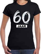 Bellatio Decorations 60 jaar verjaardag cadeau t-shirt zwart - dames XS