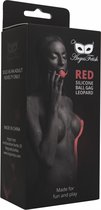 Argus Silicone Red Ball Gag Leopard - Rode Zweep - AF 001009