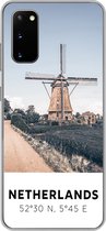 Coque Samsung Galaxy S20 - Pays- Nederland - Moulin à vent - Prairie - Coque de téléphone en Siliconen