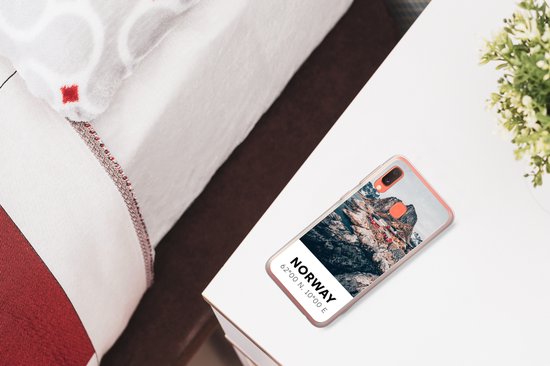 Coque Samsung Galaxy A20e - Norvège - Water - Montagnes - Coque de téléphone en Siliconen