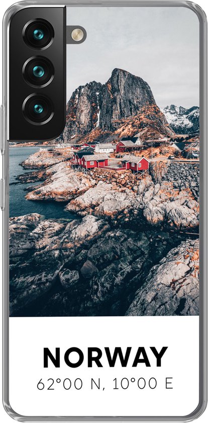 Coque Samsung Galaxy S22 - Norvège - Water - Montagnes - Coque de téléphone en Siliconen