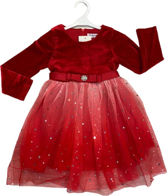 Prinsessenjurk - Meisjes jurk - Feest jurk  - Mode voor meisjes - Voor 8 jaar - Rood