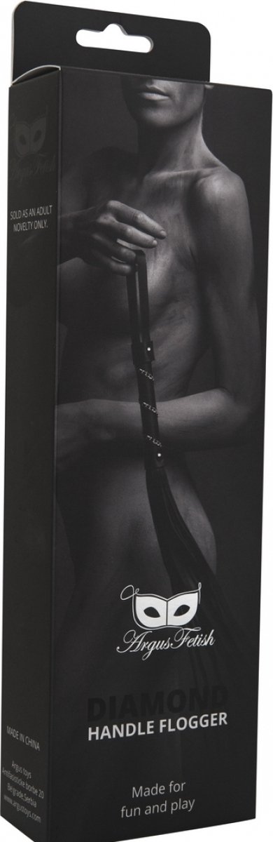 Goedkoopste Argus Diamond Black Flogger - Zwarte Zweep