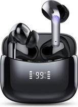 Nubex® Draadloze Oordopjes - Bluetooth 5.3 - 30 Uur Afspeeltijd - IPX5 Waterdicht - Touch Bediening - Zwart