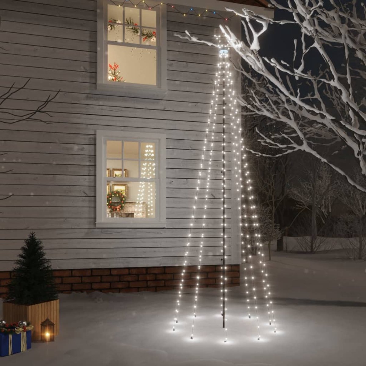 Prolenta Premium - Kerstboom met grondpin 310 LED's koudwit 300 cm