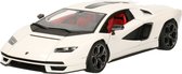 Bburago Modelauto - Lamborghini Countach 2022 - wit - schaal 1:24 - speelgoedauto