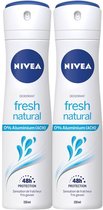 Nivea Deo Spray - Fresh Natural - 2 x 150 ml