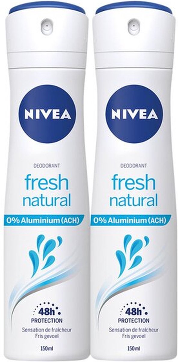 Goedkoopste Nivea Deo Spray - Fresh Natural - 2 x 150 ml