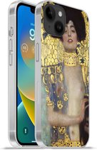 Geschikt voorApple Iphone 14 Plus - Soft case hoesje - Judith - Gustav Klimt - Siliconen Telefoonhoesje